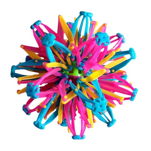 Bola respiración expandible | 6.5in Rainbow Magic Ball Fidget Toy | Bolas Flores transformables Toyadores con luz | Bolas expansión Juguetes del estrés sensorial para ADHD Yoga