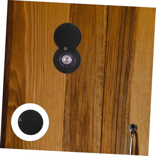 POPETPOP 2 piezas cubierta sólida para ojo de puerta protección de privacidad fácil de instalar para seguridad del hogar miniatura 7