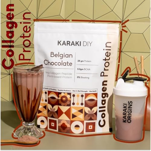 Image of Vegan Collagen Protein Powder | Belgian Chocolate - Dark Cocoa Flavour | Pack of 4 x 675g | 2 Months Supply | 28g Protein per Serving | 6000mg Collagen Peptides, BCAA & Essential Amino Acids | UNISEX