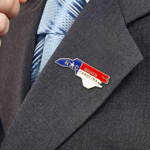 Image of State Shaped Map Lapel Metal Pin Enamel Brooch Keepsake Beautifully Designed for Backpack Hat