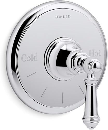 Miniatura 9 de KOHLER T72769-4-BV Artifacts Moldura de válvula termostática con palanca de manija, menos válvula, vibrante bronce cepillado