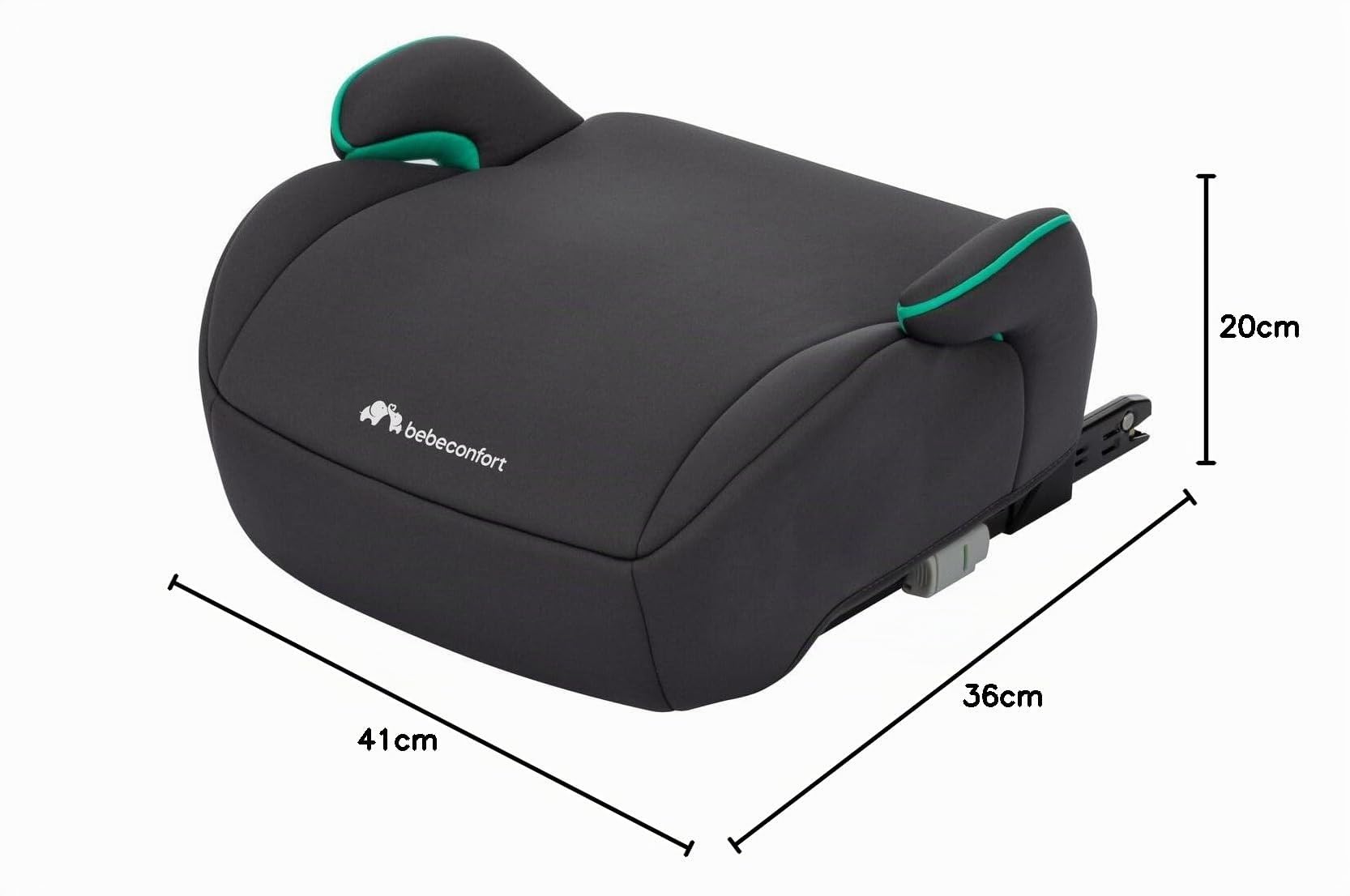 Bebeconfort Gaia i-Fix Rialzo Auto per bambini, Seduta auto bambini, seggiolino auto isofix, Seggiolino auto compatto e leggero, 128-150 cm, dai 6 ai 12 Anni (22-36 kg), Mineral Graphite