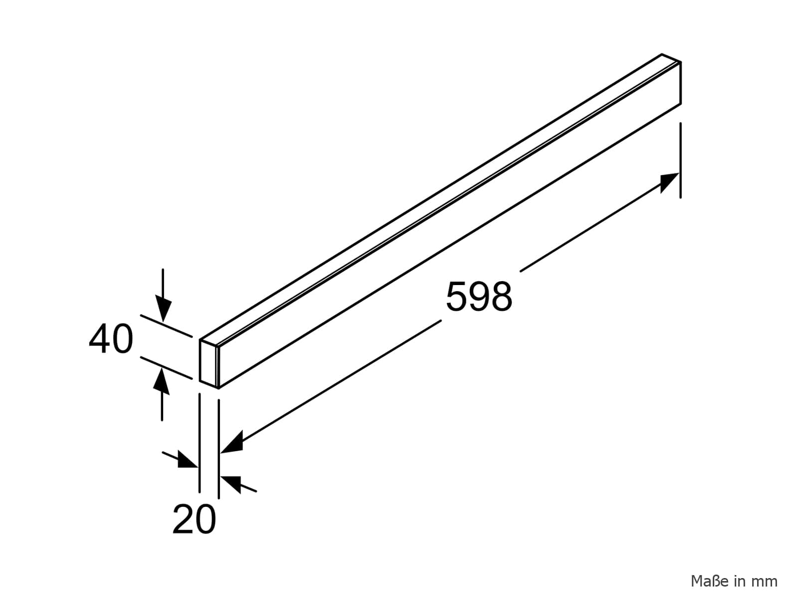 Bosch DSZ4686 Zubehör für Dunstabzüge, Griffleiste schwarz, Made in Germany