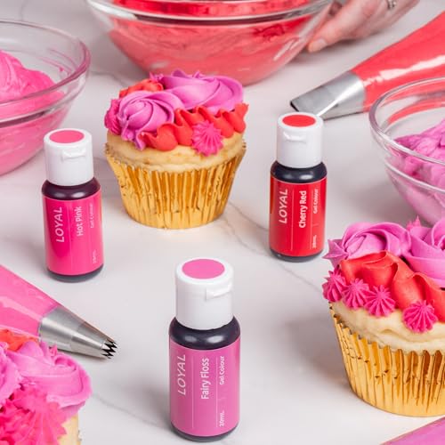 Image of Loyal Gel Food Coloring | Vibrant Color for Buttercream, Fondant, Royal Icing, Gum Paste, Marzipan and Cake Batter | Gel-Based Concentrated Food Dye -20ml Fairy Floss