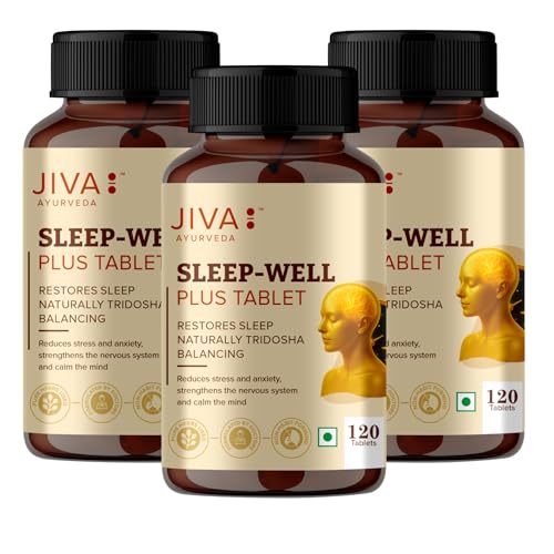 Image of Jiva Ayurveda Sleep Well Plus Tablet 120 Tablet -(Pack Of 3)