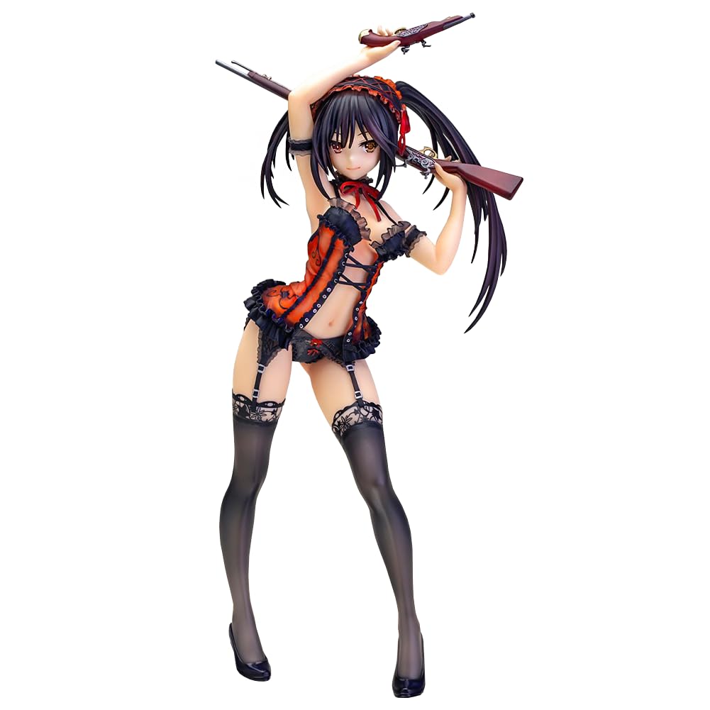 Anjinguang Date A Live Tokisaki Kurumi Figure 25cm Anime Date A Live Statue Figure PVC Cute Girl Model Figurine Decoration Collectible Gift for Fans — image 1