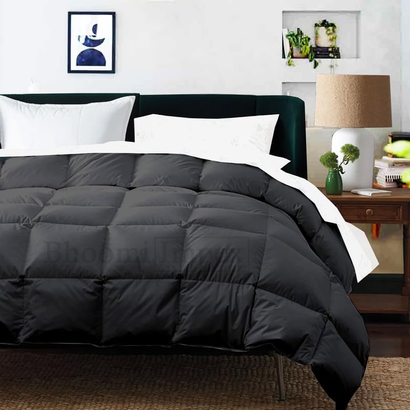 Image of Comforter for Single Bed - Soft and Warm Winter Comforter Single Bed Comforter Blanket | Ultra Soft & Light Weight - (300 GSM, Dark Grey)