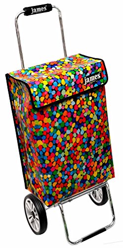 james® Einkaufstwagen Design Confetti Deluxe, moderner Einkaufstrolley, bunter Lifestyle Trolly, Rollkoffer, 40kg…