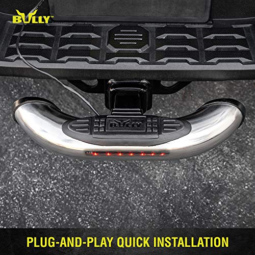 Bully Cr-600L Chrome Stainless Steel Universal Fit Truck Led Brake Light Hitch Step Fits 2" Hitch Receivers For Trucks From Chevy (Chevrolet), Ford, Toyota, Gmc, Dodge Ram, Jeep #TOP5