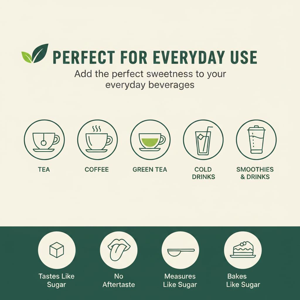 So Sweet Stevia Sachets - Sugar-Free Natural Zero Calorie Sweetener, 100 Sachets (200 Servings), Perfect for Sweetening Drinks, Baking, Coffee, and Tea, Keto & Diabetic Friendly, Convenient for On-the-Go 2