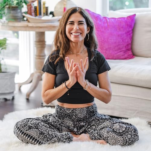 Image of Lotus and Luna Women's Harem Pants Thai Pants for Beach & Lounge High Waisted Flowy Boho Pants Genie Pants Yoga Pants