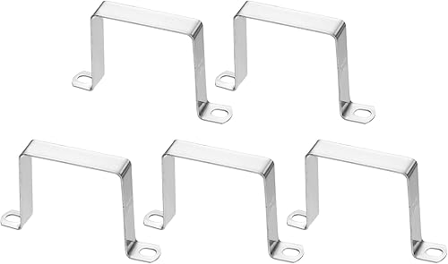 Miniatura 79 de HARFINGTON Abrazadera cuadrada de tubo 2.953x1.772 in 304 acero inoxidable hebilla de tubo cuadrado en forma de U abrazadera de tubo conector