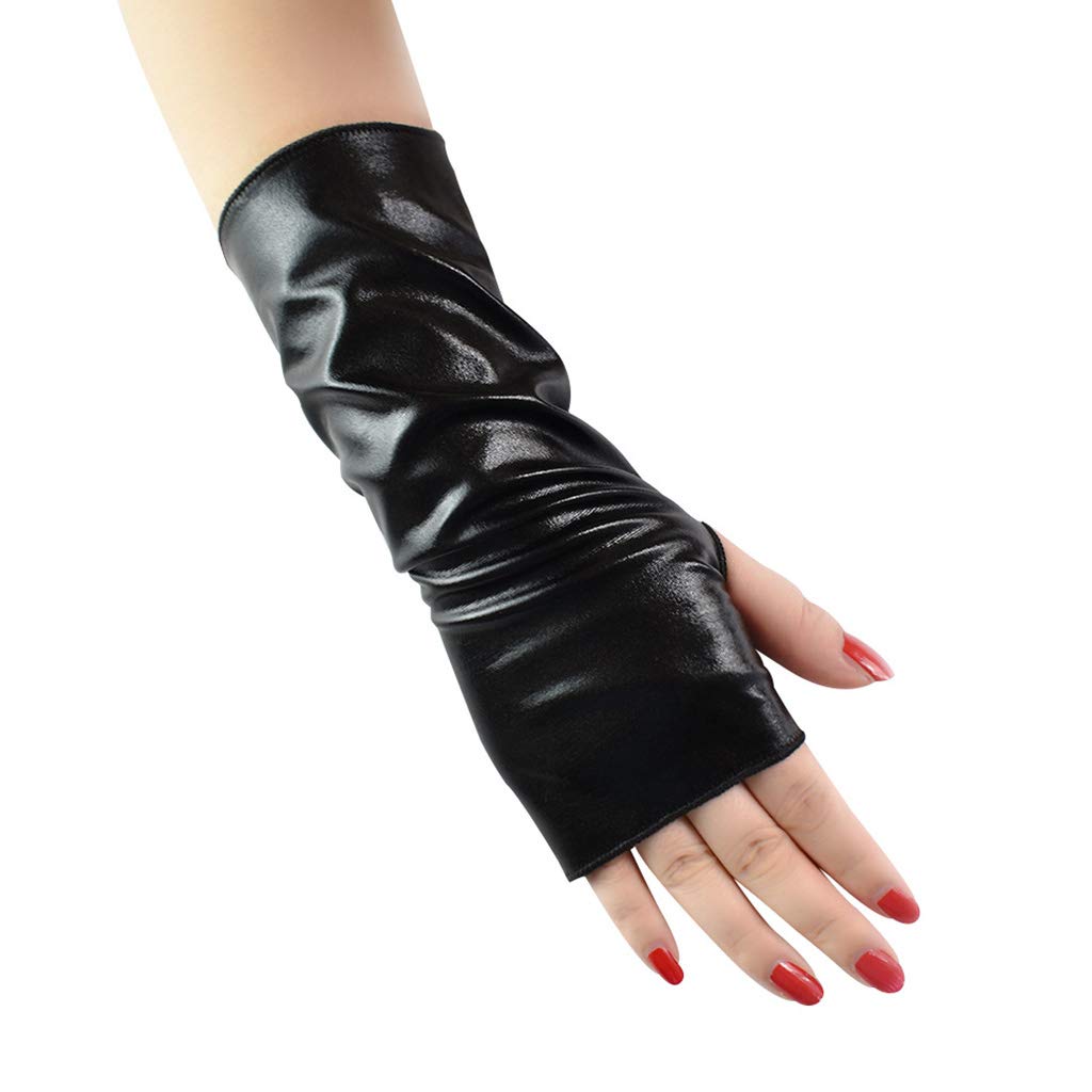 Guanti Senza Dita Lavorati A Maglia Con Foro Per Il Pollice, Motivo A Squame Di Pesce, Da Donna - Caffè - Foto 8