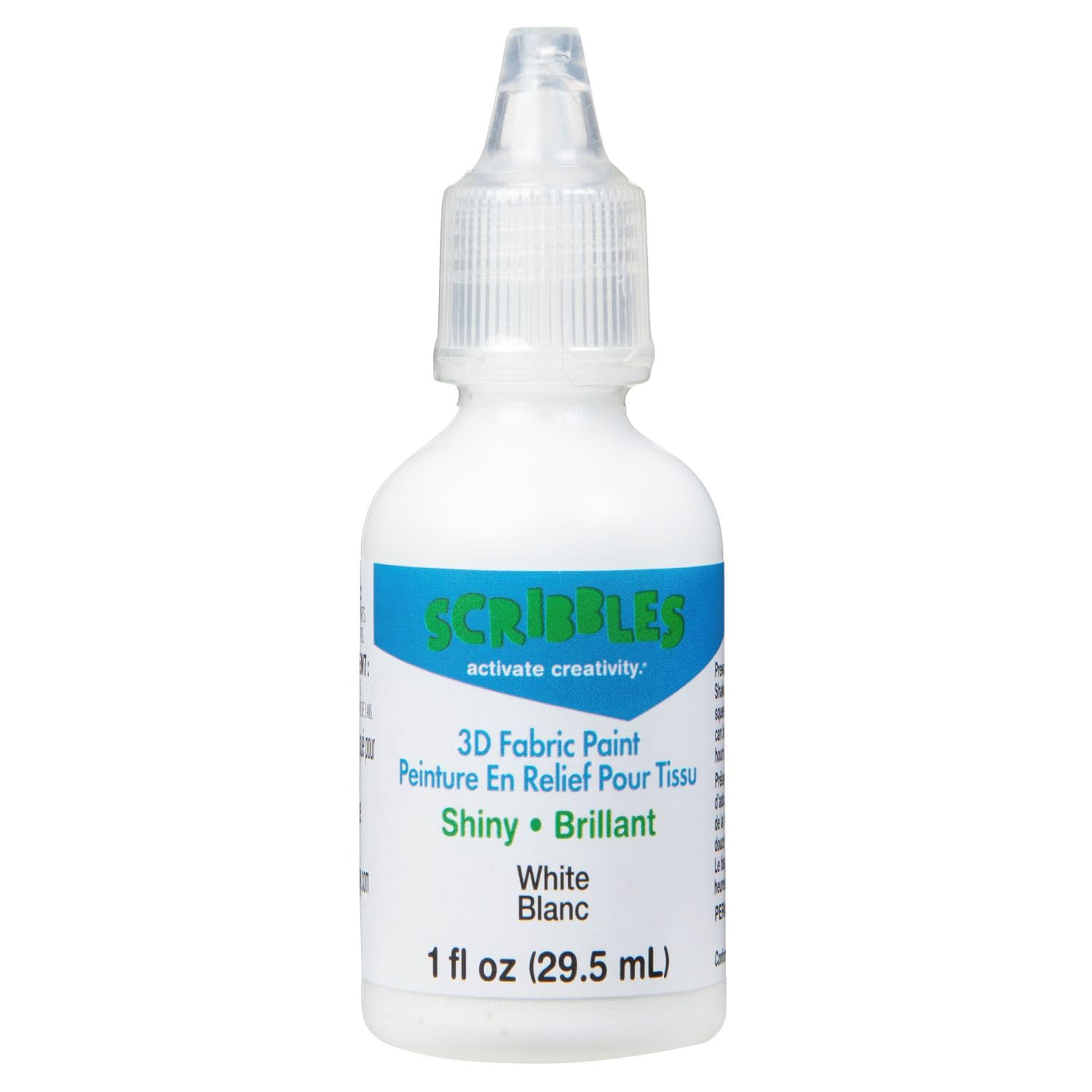 Scribbles 13903 3D Fabric Paint Shiny,White