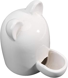 Small Animal Water Bottles Hamster Water Dish Water Dispenser for Hamster Automatic Hamster Feeder Hamster Water Bottle Hamster Feeding Bowl pet Parakeet Food Set Parrot White