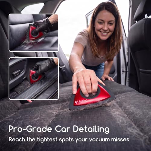 Image of Analan Mini Pet Hair Remover for Car Detailing Dog Hair Tool Brush(Red)