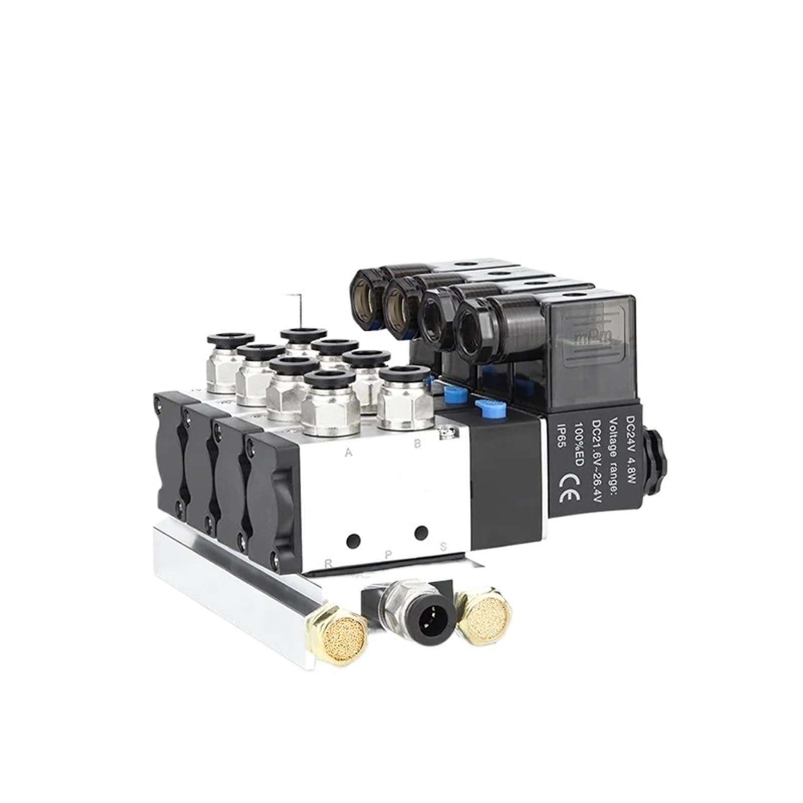 Electrovanne 4V210-08 avec bloc distributeur 5 voies haute precision