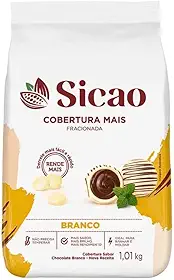 Cobertura Fracionada Gotas Chocolate Branco 1,01kg - Sicao Mais