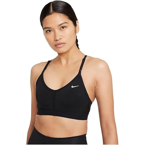Nike Indy Wire-Free Sports Bra, Medium, Black/White
