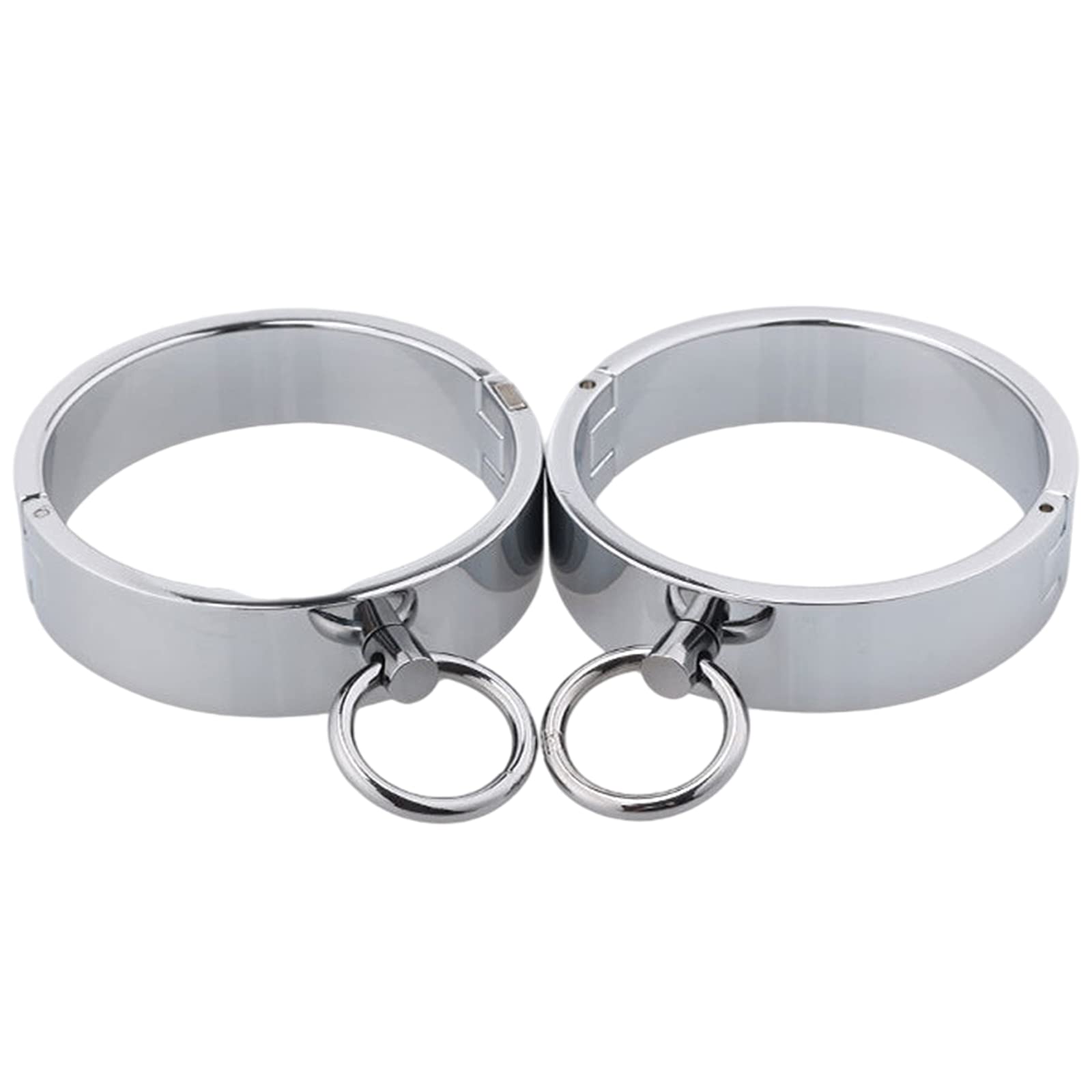 Set di Bondage BDSM di Lusso 6 Pezzi con Manette in Acciaio Inossidabile Collare Morsetti per capezzoli Plug anale Polsini per Caviglie Valigia Portatile Giocattoli erotici per Coppie,Men