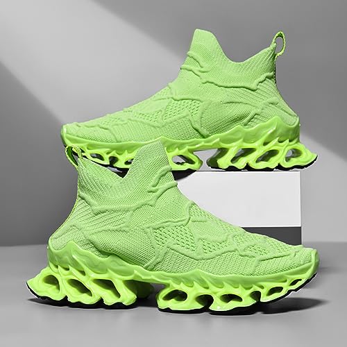 Image of Poramea Unisex Loafers Walking Tennis Shoes Jogging Sneaker Casual Athletic | Mens Womens Slip on Shoes Laceless Blade Sneakers Unisex Mesh Trail Running Athletic
