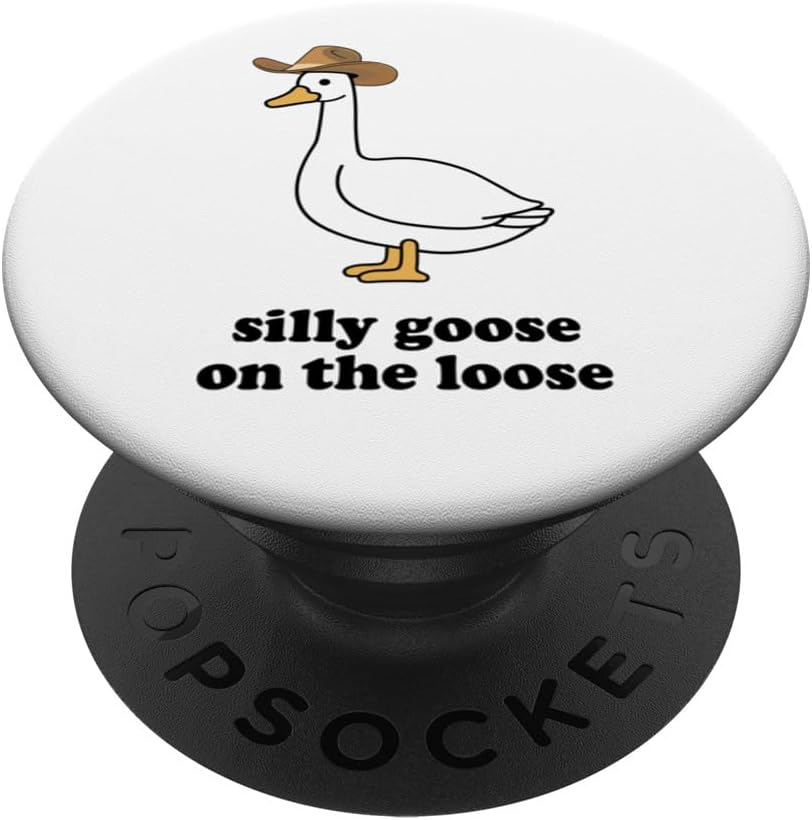 Silly Goose On The Loose Playful Humor Design Fun Lovers PopSockets PopWallet for MagSafe