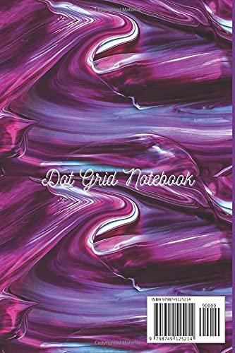 Dot Grid Notebook: Purple Dotted Notepad/Journal/Diary for Teens and Adults, 6 x 9 inches, 120 Dotted Pages High Quality white paper / Unique Abstract Design (Dot Grid Notebooks) image 3