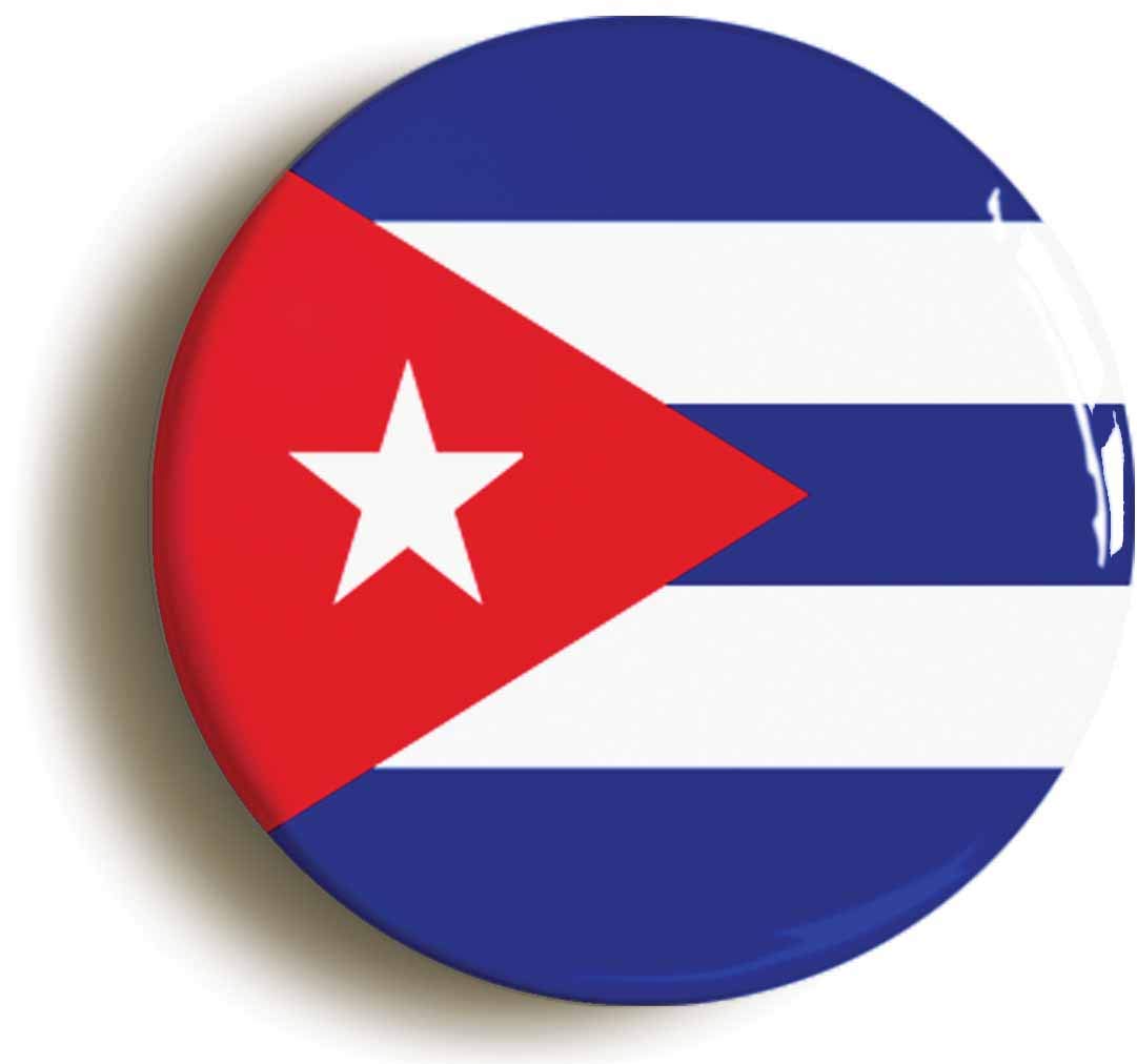 Cuba National Flag Fridge Magnet (Circular 2inch / 50mm Diameter)
