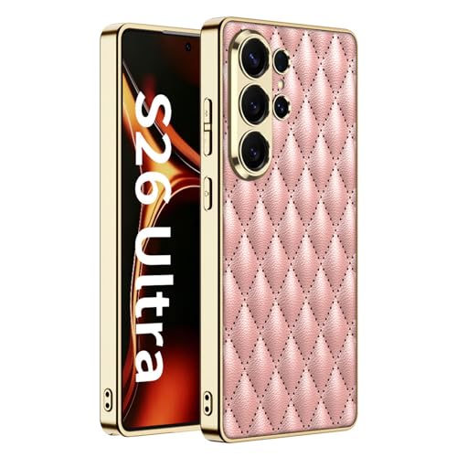 Coque Samsung S26 Ultra antichoc texture diamant plaquée or