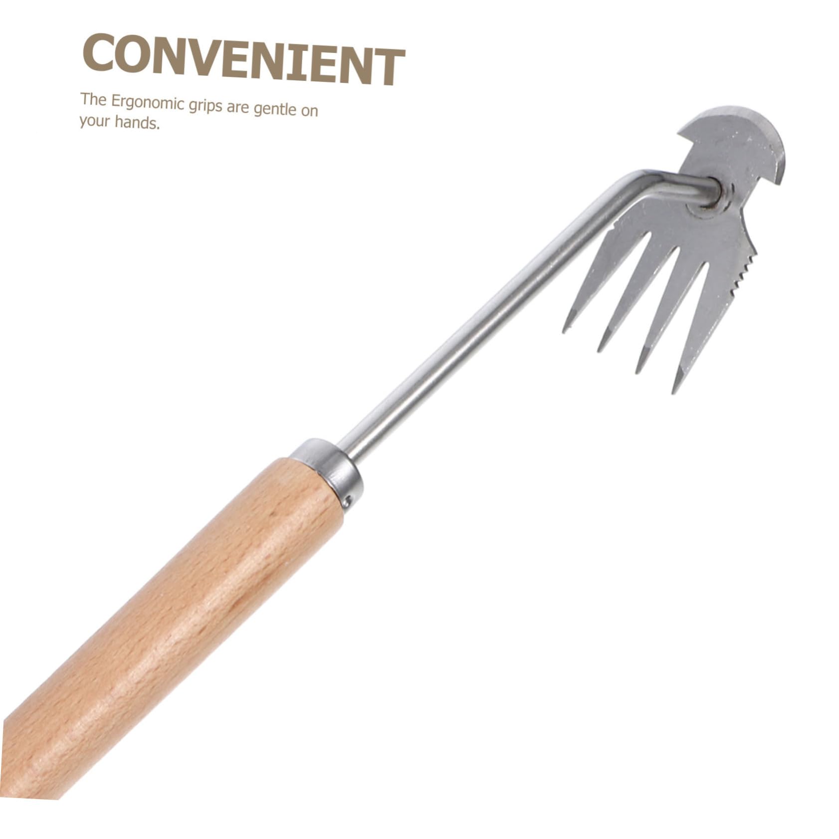 Sosoport 5stücke Ergonomischer Gartenrechen Mit Zinken Handwerkzeug Zum Jäten Multifunktionales Unkrautentfernungsgerät Für Garten Und Rasenpflege