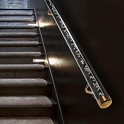 Ayudas de escalera acrílicas de burbujas transparentes, barandilla de pared para escaleras, pasillos, lofts y porches, barra de agarre de seguridad para ancianos y discapacitados