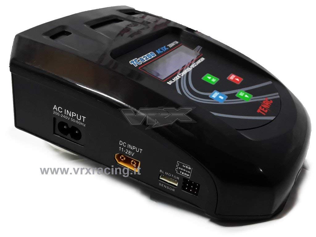 Chargeur rapide professionnel tc8200 200 W 10 à numérique, (avec fonction Multi-Tester) pour recharger en manière rapide et sûr Piles : LILON – Lipo Life, NiCd – NiMH, PB VRX