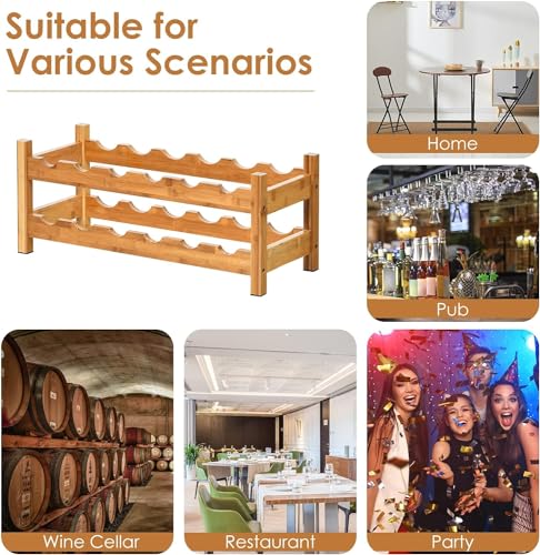 Soporte para vino 12 botellas 2 niveles miniatura 6