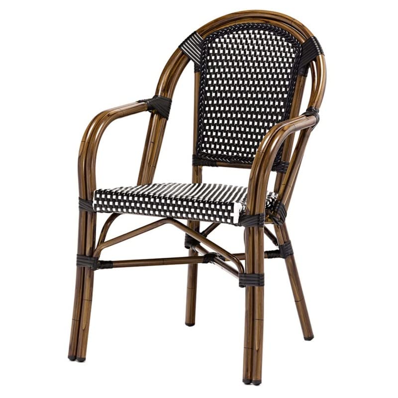 ROTIN DESIGN Fauteuil bistrot LUCA en polyrotin