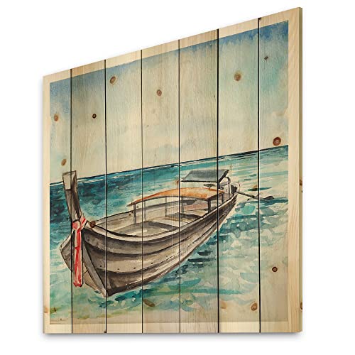 Imprimé nautique sur bois pour réchauffer une décoration intérieure DesignQ Little Boat