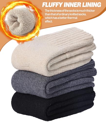 DYW Womens Merino Wool Boot Socks Thermal Thick Winter Warm Cozy Hiking Work Boot Socks Christmas Gift3