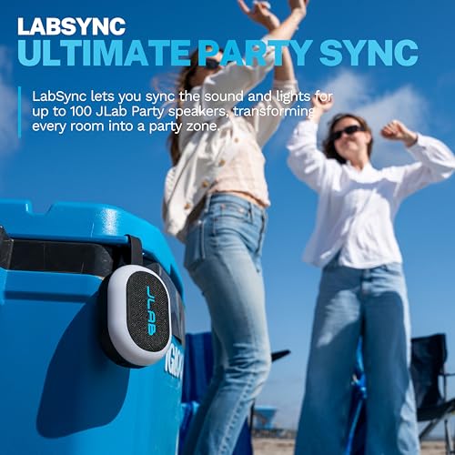 JLab, Pop Party, Portable Bluetooth Speaker, Waterproof IP55, Customizable RGB LED, Black - Image 5