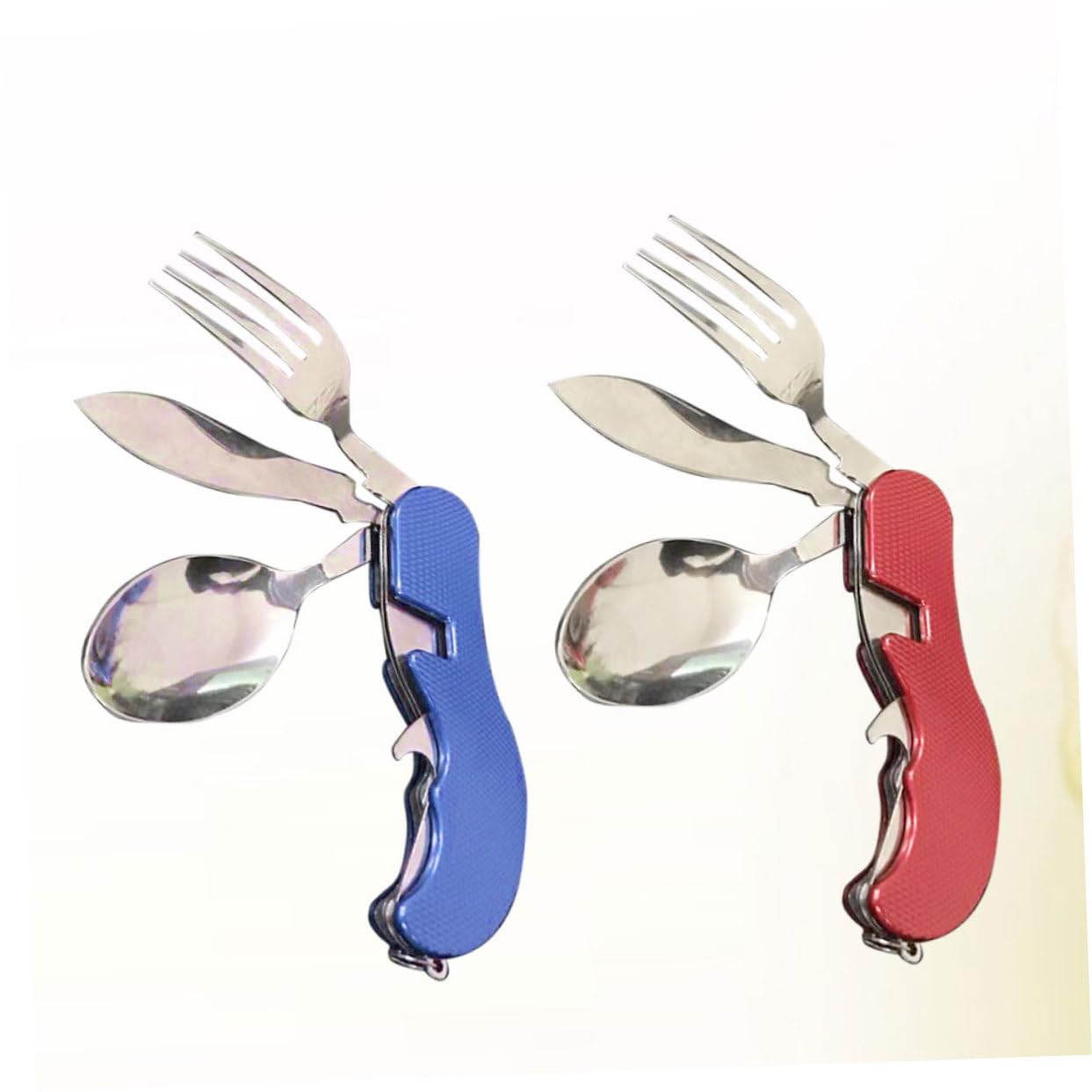 BESPORTBLE 3 Set stoviglie pieghevoli portatili chiudibili pieghevoli posate da viaggio posate da campeggio bacchette cucchiaio forchetta Multifunzione
