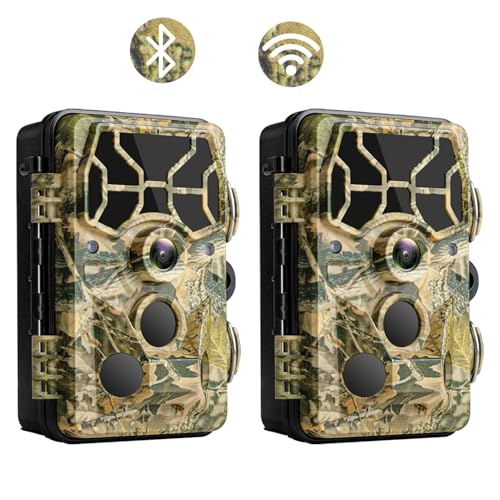 Trail Camera WiFi - 2 Pack Game Camera with Bluetooth