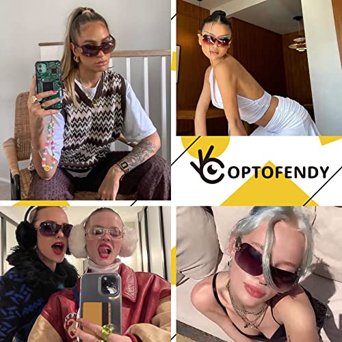 OPTOFENDY Y2K Sunglasses for Women Men, Trendy Sunglasses Men Women3