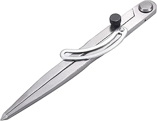 Bettomshin 200mm / 7.9-inch Professional Compass for Leatherworking,Spacing Gauge,with Wing,Carbon Steel,Ideal Compass for Woodworking,Metalworking, Leatherworking 1Pcs