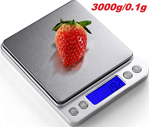 Digital Kitchen Scale 3000g / 0.1g ; Mini Pocket Jewelry Scale, Food Scale