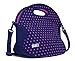 BUILT Spicy Relish Tote Neoprene Lunch Bag with Adjustable Crossbody Strap Mini Dot Navy LB12-MNV