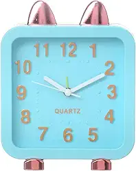 Relógio De Mesa Infantil Despertador Decorativo Colorido 334 (Azul)