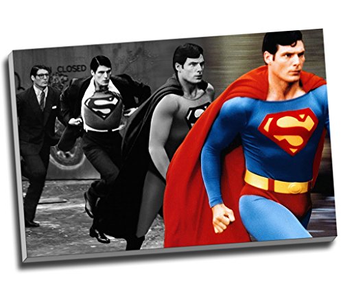 Lienzo decorativo para pared, diseño de Christopher Reeve Superman, tamaño A1, 76,2 x 50,8 cm,...
