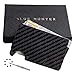Minimalist Wallet for Men Carbon Fiber Card Holder Money Clip RFID Blocking Slim Front Pocket Wallets by Blue Hunter