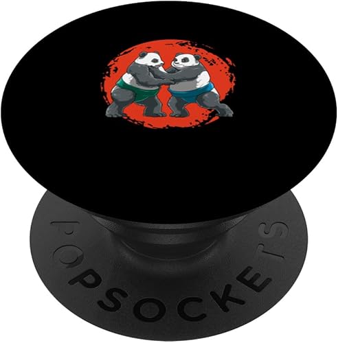 Sumo Wrestling Funny Panda Japan PopSockets Swappable PopGrip