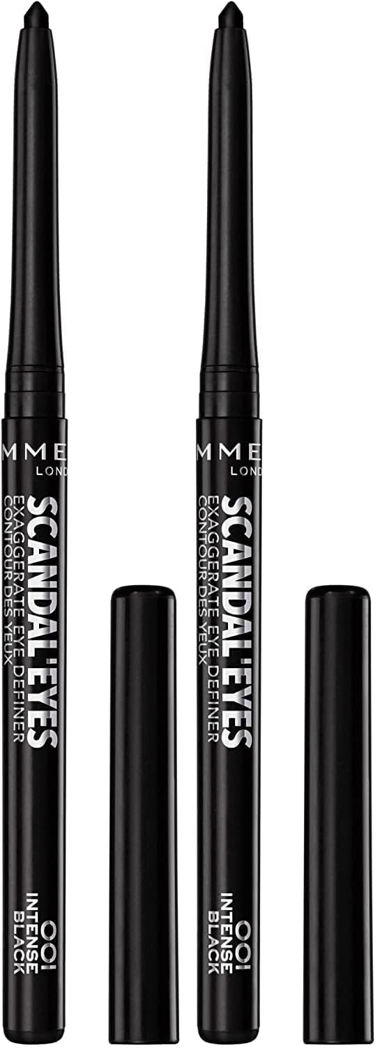 Rimmel London Scandaleyes Exaggerate Eye Definer, 001 Intense Black, 0.35g (Pack of 2)