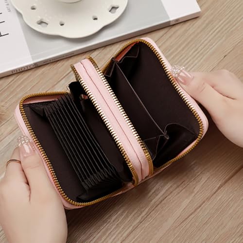 RFID Blocking Large Capacity Ladies Wallet Long Clutch Wallet Multi Card Organizer, Double Layer Women's Clutch Organizer, Brown4