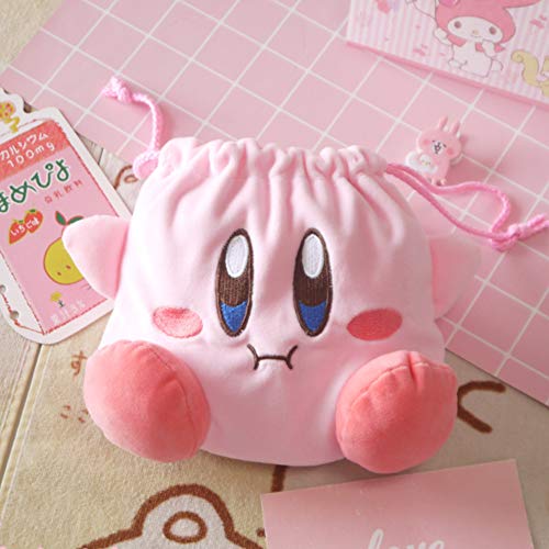 Lopbraa Star Plush Pink Drawstring Plushie Kawaii Bag Travel Purse Makeup Cosmetic Storage Bags Organizer (Style One) #TOP4